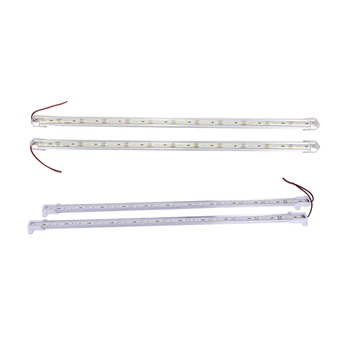 

2 Pcs Aluminum Alloy Rigid LED Strip Rod Light 12V 50CM White & 2X 36 LED 5630 SMD Hard Strip Light with End Cap White