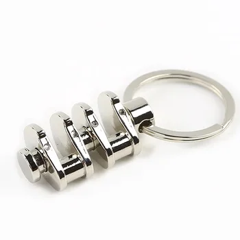 

Crankshaft Shaped 3D Rotatable Keychain Keyring Key Chain Ring Keyfob Toy Model Metal Car Truck Parts Gift Drop Ship