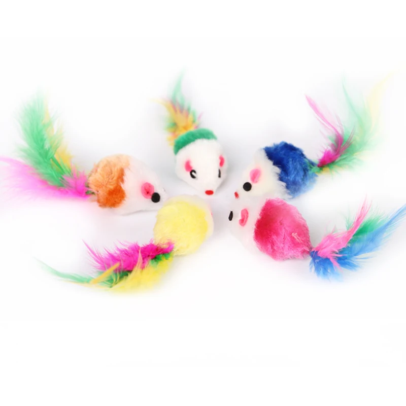 

Pet cat products cat toy colorful feather mouse fairy stick hair ball tease cat stick feather bell tease cat toy