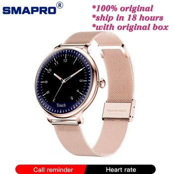 

NY12 Stylish women smart watch Round Screen smartwatch for Girl Heart rate monitor compatible For Android and IOS