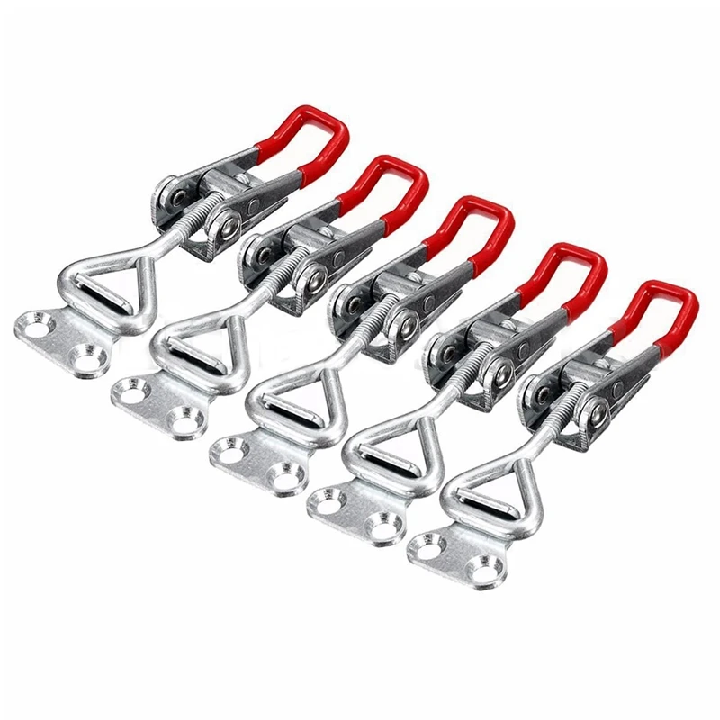 

TOP 5PC Adjustable Toggle Clamp Pull Action Latch Hand 100KG/220lbs Holding Capacity