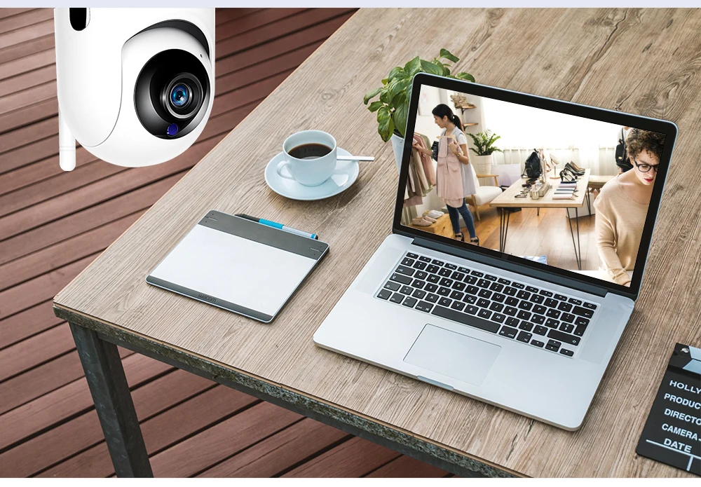 WiFi Camera Black Smart 1080P HD Cloud Home Security Camera Auto Tracking Network  Wireless CCTV video Surveillance Ip Camera