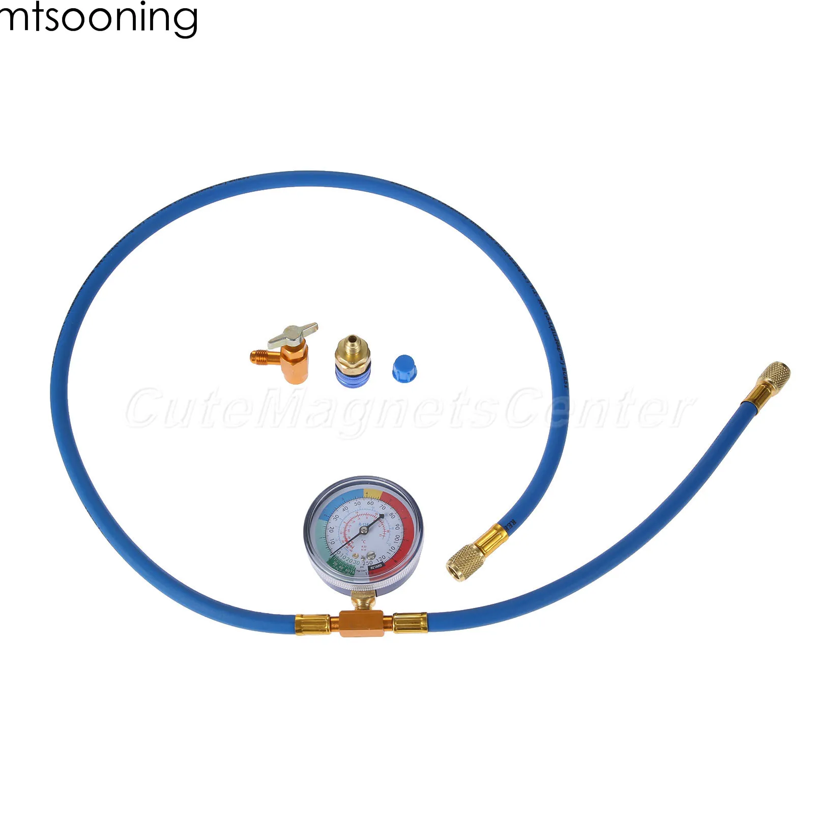Mtsooning R134a перезарядка измерительный шланг с манометром Адаптер A/C хладагент