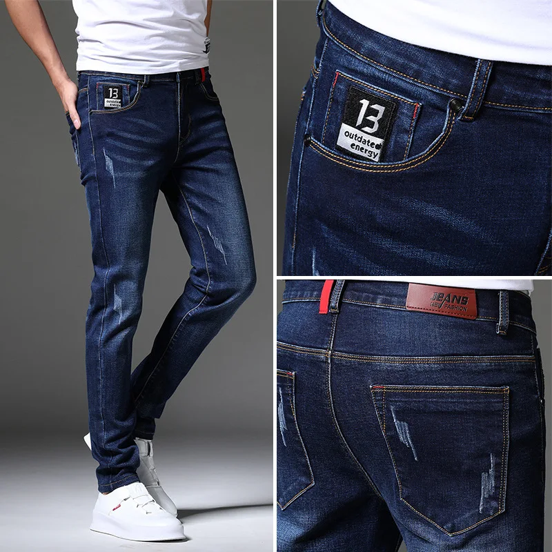 Brand Men Jeans Slim Fit Skinny Denim Jeans Designer Elastic