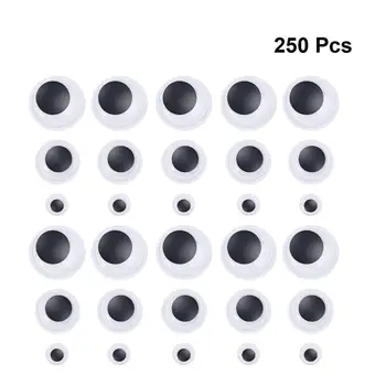 

250Pcs Googly Eyes Plastic DIY Accessories Assembling Parts for Cloth Decors Dolls Plush Ball DIY Eyeball Stickers