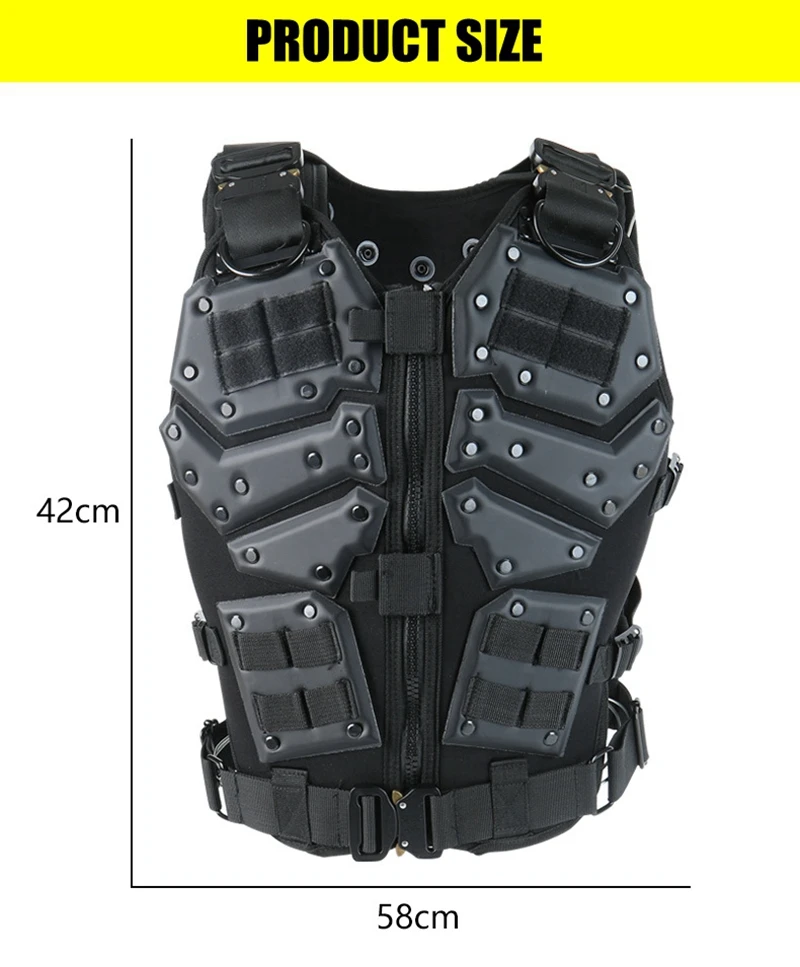 Chaleco táctico militar Airsoft Paintball,600D,portador de placa MOL Chaleco táctico militar Airsoft Paintball,600D,portador de placa MOL