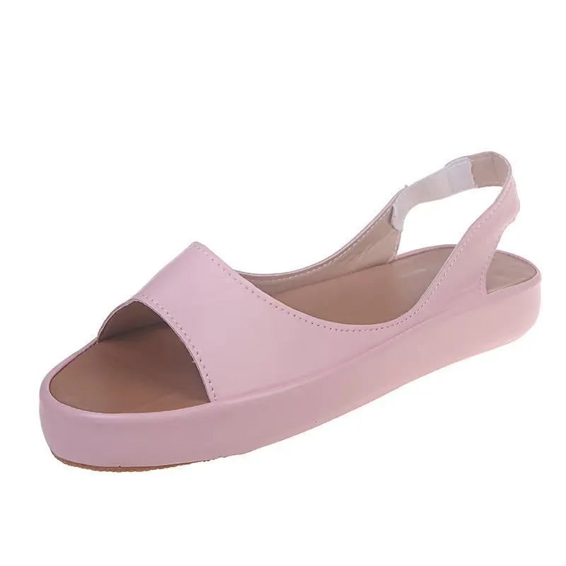 thumbnail image 1 of Sandalias cómodas para mujer, zapatos Retro de tacón bajo con punta abierta, moda de verano, 2021, 1 of 5