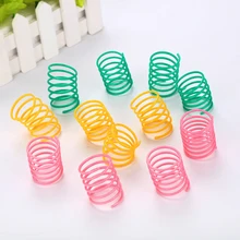 Brinquedos interativos novos doces-colorido brinquedo de gato plástico primavera animal de estimação treinamento interativo suprimentos cor aleatória primavera suprimentos de brinquedo de estimação