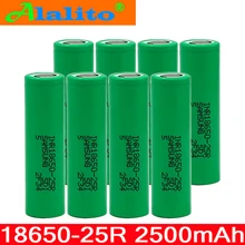 10 шт. 18650 батарея 2500 mAh 3,6 V для samsung INR18650-25R 20A разрядка электронных сигарет