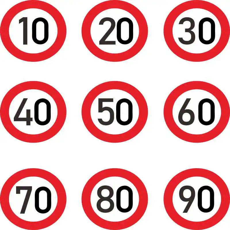 

Vinyl Car Decorative Sticke Decalr,speed Limit 10 20 30 40 50 60 70 80 90 Km/h for Various Car Decoration High Quality Fashion
