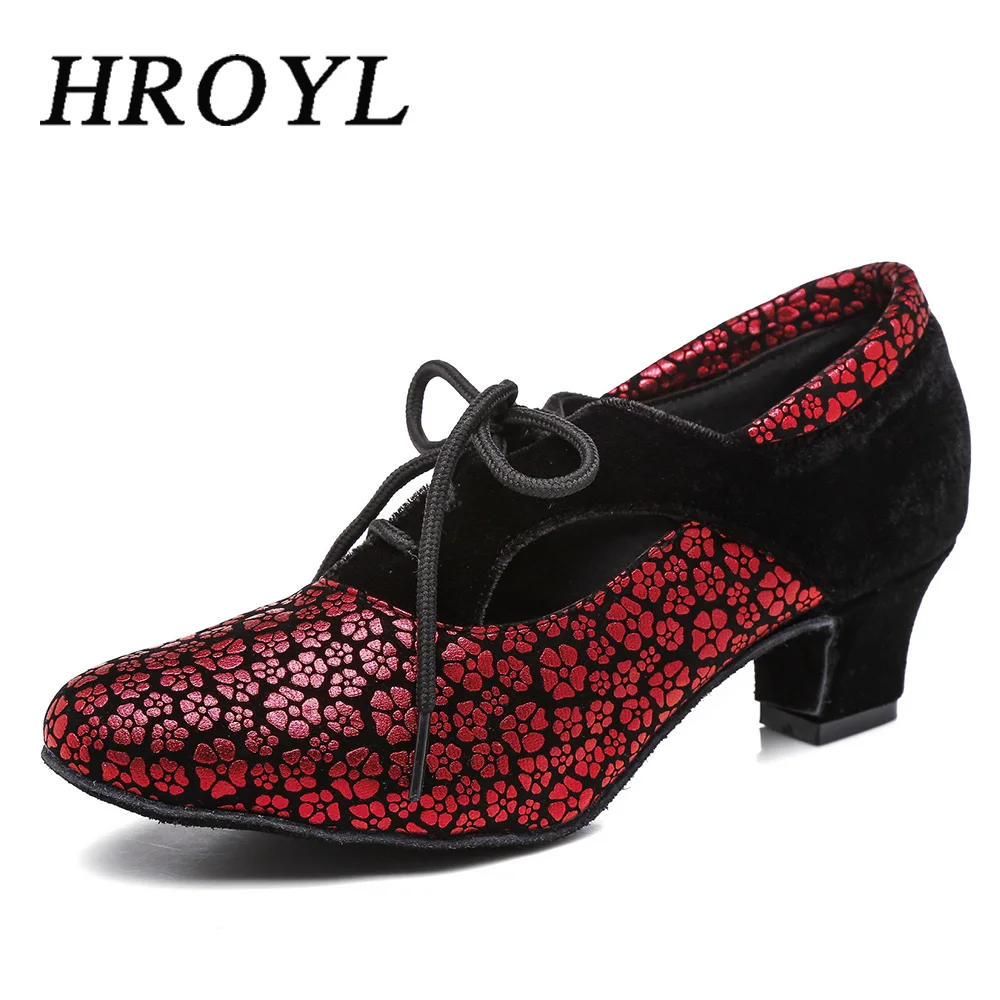 Women's Professional Ballroom Dance Shoes Lace Up Latin Dancing Shoes