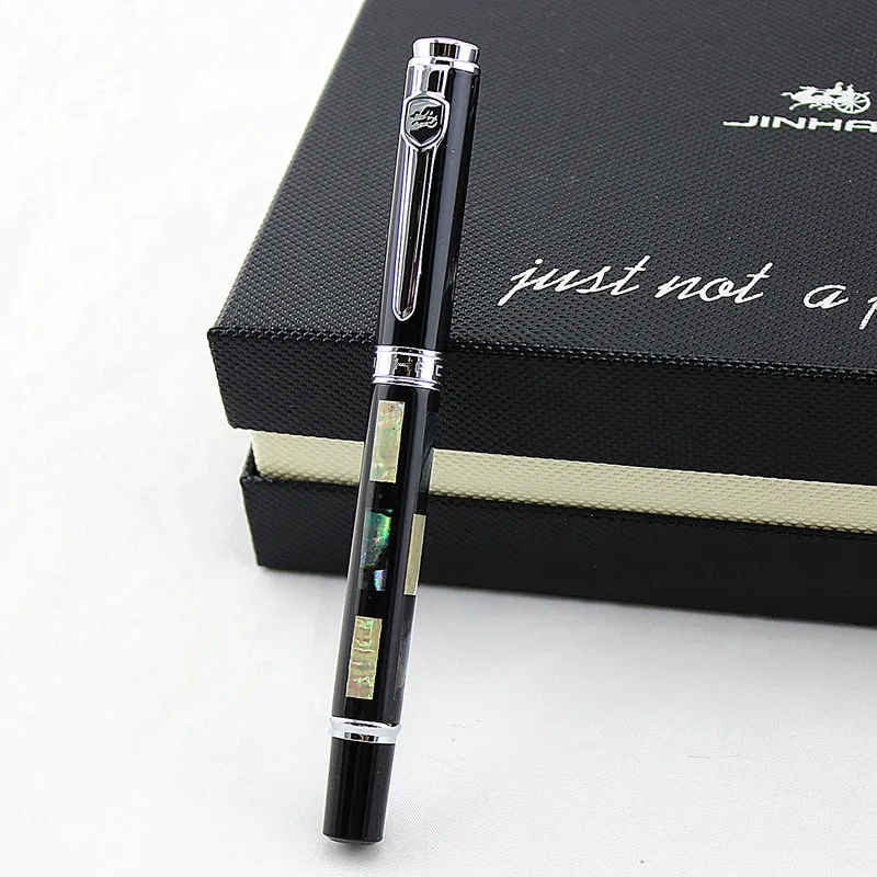 Jinhao 8802 авторучка темно-Морская яркая перламутровая 0 5 мм/1 мм перламутровый