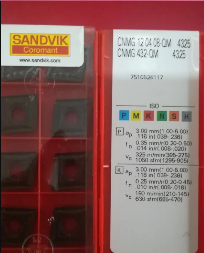 10 шт. твердосплавная вставка CNMG 120408-QM 4325