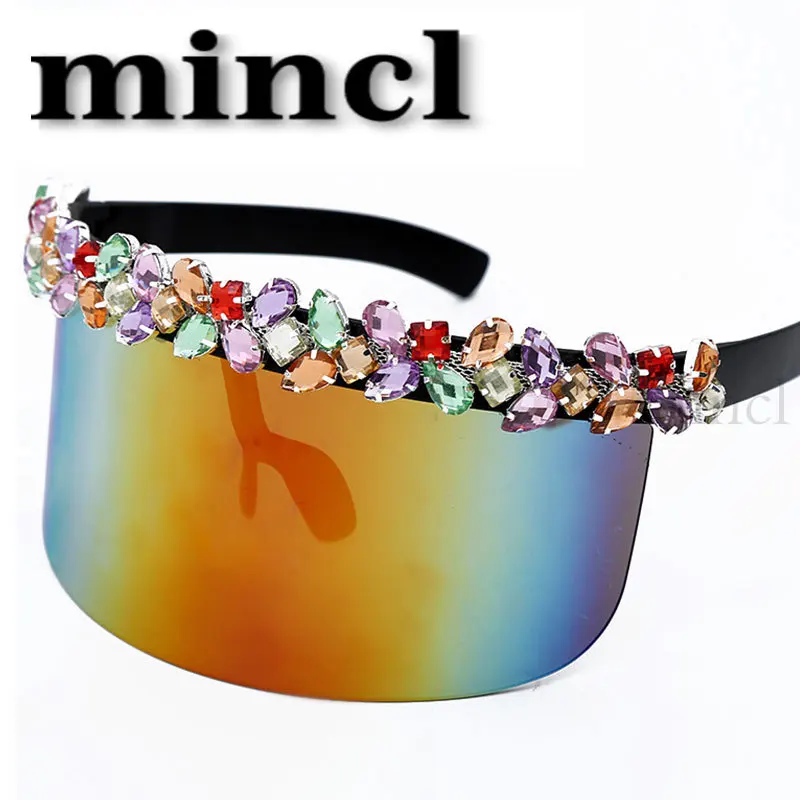 Fashion Oversized Party Sunglasses Women Brand Designer Vintage Rhinestone Color Sunglasses For Women Eyewear UV400 NX NX