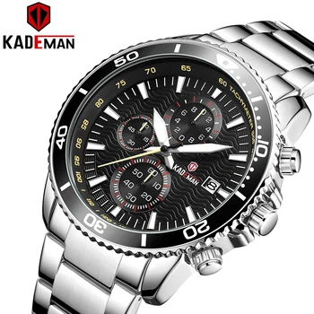 

KADEMAN Men Watches Top Quality Small Dials 3ATM Military Sport Quartz Wristwatch Fashion Male Relogio Masculino