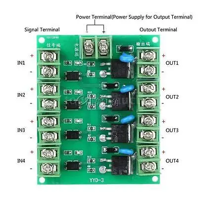 F5305S Mosfet модуль pwm вход устойчивый 4 канала 4 Route импульсный триггер переключатель контроллер постоянного тока E-Switch MOS FET полевой эффект переключатель