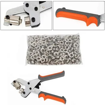 

10mm 500 Grommets Grommet Handheld Hole Punch Pliers Grommet Machine Portable Fastener Snap Hand Button Press Tool