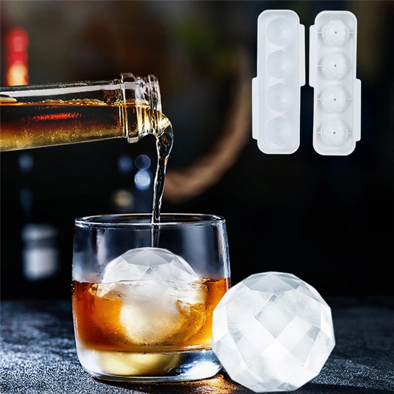 Whiskey Ice Cube Maker Ball Mold Mould Brick Round Bar Accessiories High Quality Black Color Ice