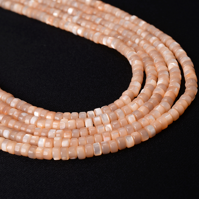 Natural Shell Beads 2x4mm Cylinder Loose Spacer Bead for Jewelry Making DIY Necklace Bracelet Earrings Charms 180pcs