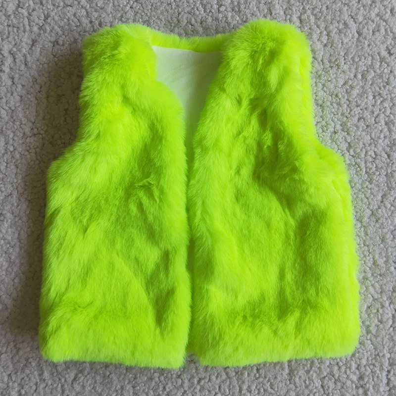Brown Foux Fur Baby Girl Soft Coat Sleeveless Kid Lapel Children Winter Vest Clothes Infant Boutique Toddler Clothing