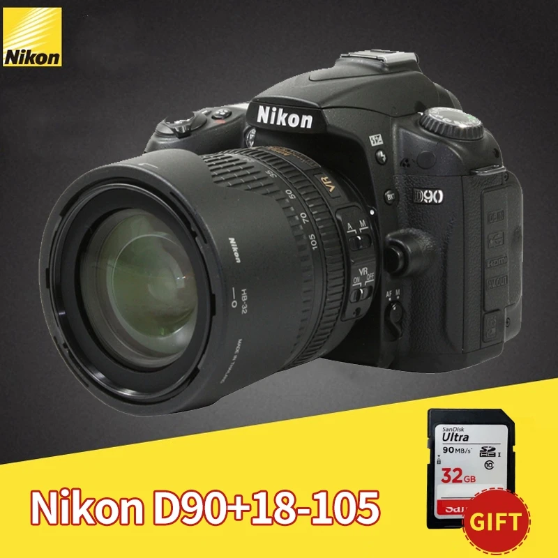 Nikon D90 12.3MP DX-Format CMOS Digital SLR Camera with 18-105 mm f/3.5-5.6G ED AF-S VR DX Nikkor Zoom Lens お得に買える通販 D90 Nikon デジタルカメラ