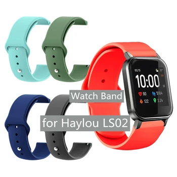 

Silicone Strap for Haylou LS02 Smart Watch Sports Wristband Bracelet for Haylou LS02 Watch Band Correa Belt for Amazfit Bip