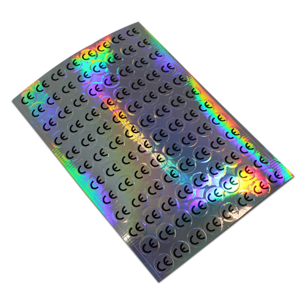 

1cm Diameter Laser CE Circular PVC Seal Label Plastic Adhesive Party Sticker Sticky Label Waterproof Laser For Electronic & Home