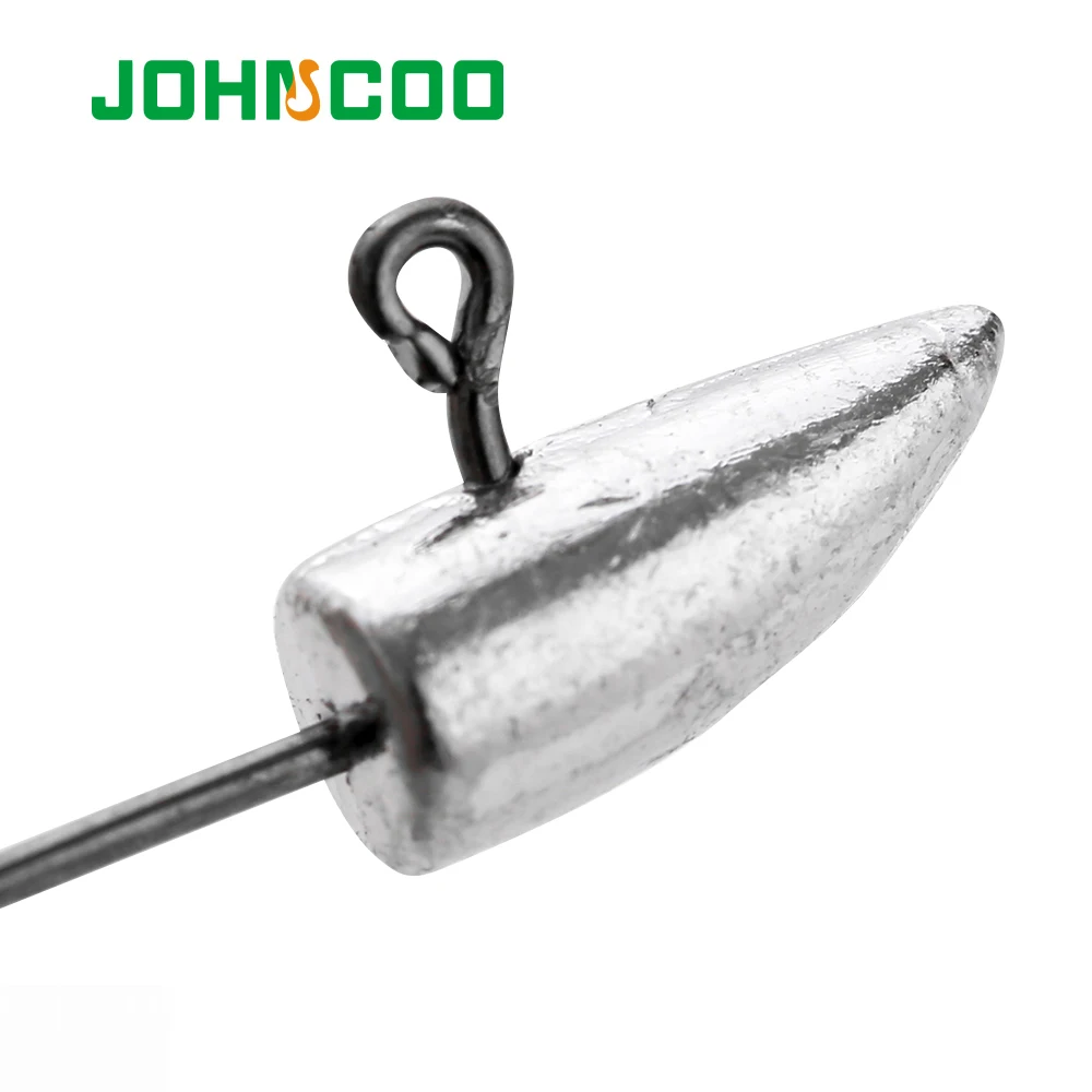 JOHNCOO мини Jig Head крюк 20 штук открытые приманка со свинцовым колючий форель мягкие