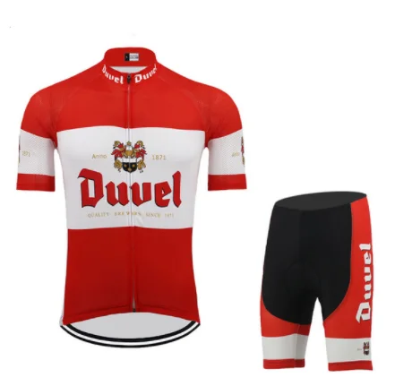 DUVEL пивной мужской набор для велоспорта красная одежда для велоспорта Pro Team 9D гелевая дышащая подкладка MTB дорожный горный велосипед одежда для гонок