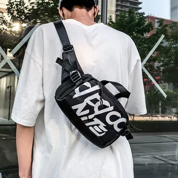 

Nylon Bag Men's Messenger Bag Tide Brand High-capacity Korean Men's Single Shoulder Bag Trend Hip-hop Waist Bags Fanny Pack New