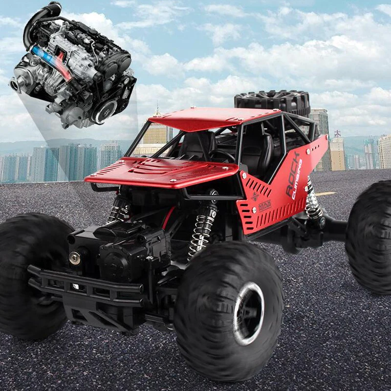 Alloy Remote Control Off-Road Vehicle Four-Wheel Drive Crawler All-Terrain Vehicle Climbing Wireless Charging Boy Car Model Toy