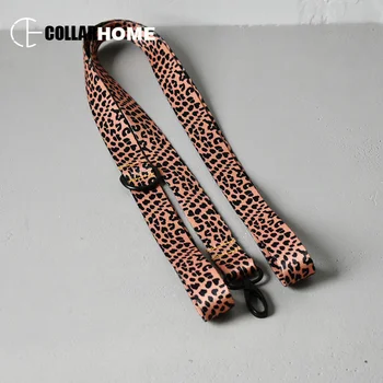 

Leopard print dog collar leash adjustable dog cat necklace for small medium dogs outdoor pet walking leashes doggy rope straps