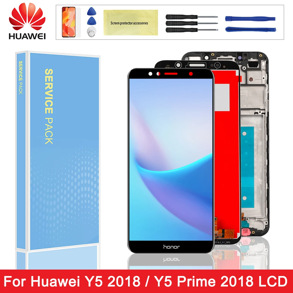 

For Huawei Y5 2018 / Y5 Prime 2018 LCD Display Touch Screen Digitizer Assembly For Huawei Y5 Pro 2018 LCD With Frame