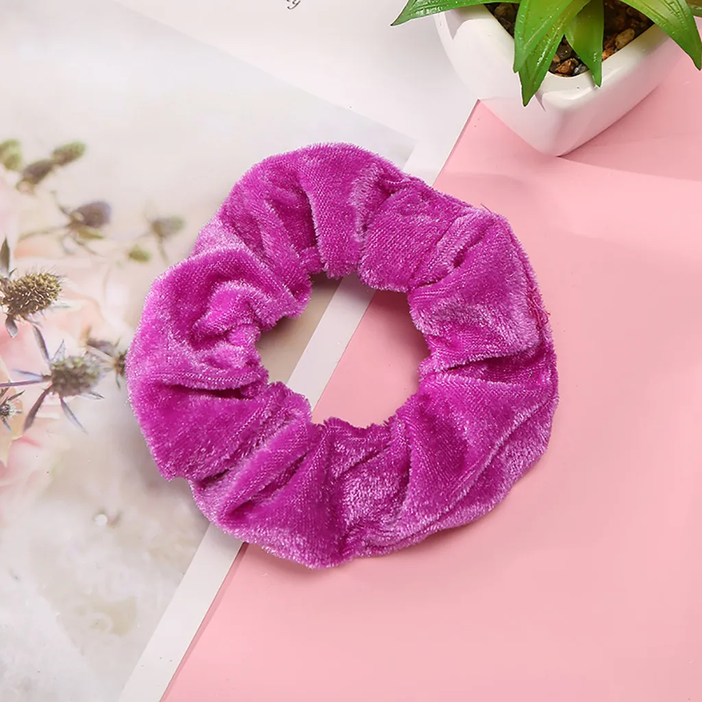 1 шт. Velluto Scrunchies Fasce Accessori Per Capelli Donne Ragazze Capelli Elastici Cravatta In Gomma anello corda per cape