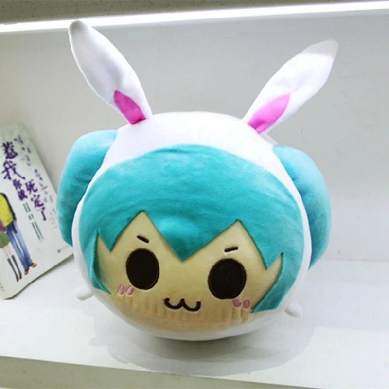 Мультфильм Аниме 28 см Hatsune кукла голова будущего девушки мультфильм плюшевая игрушка кукла девочка подарок