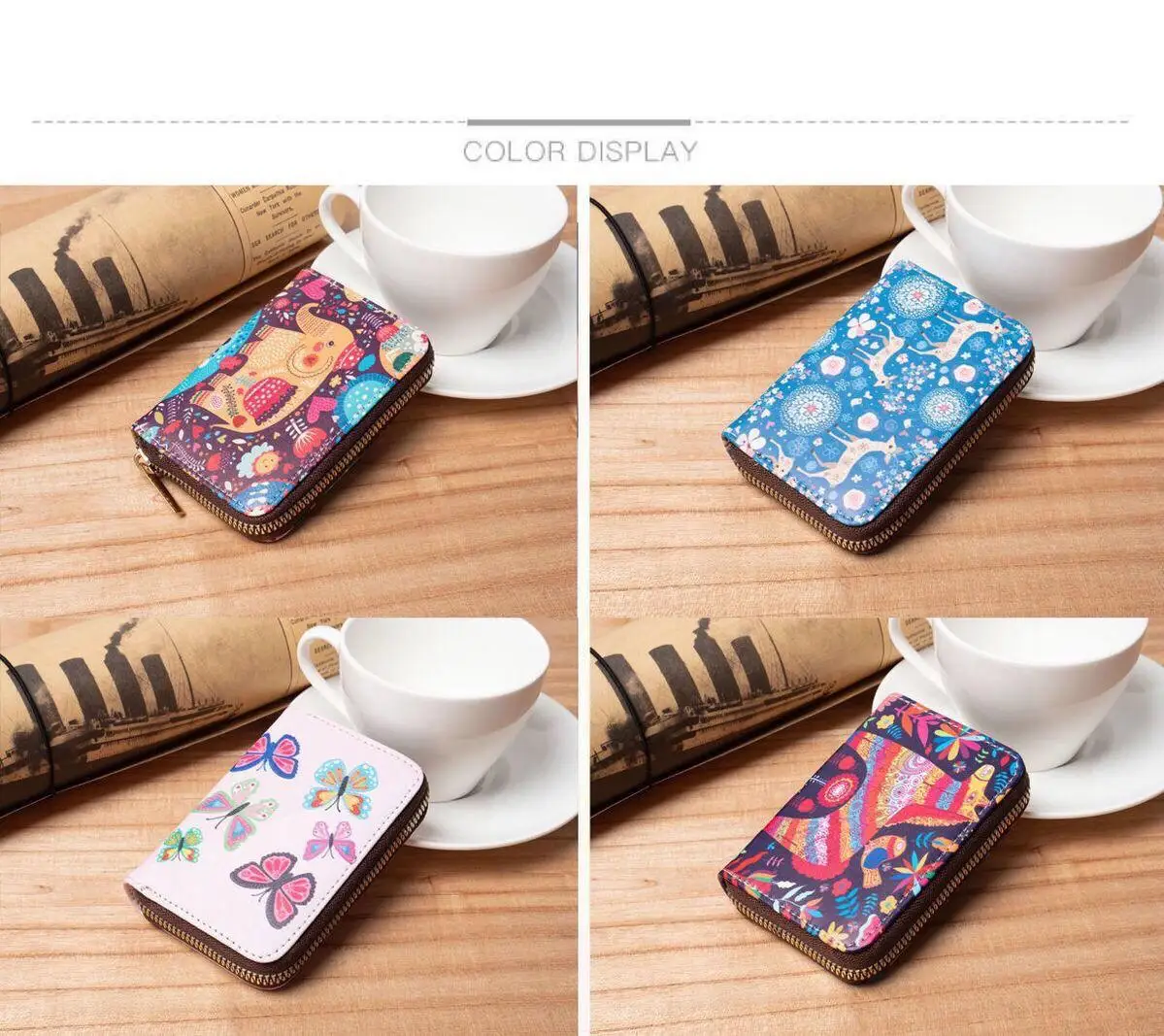 Card Wallet Cartoon pattern wallet card bag coin purse Card Holder Passport Cover Credit Card Holder Wallet Card Tarjetero Rfid