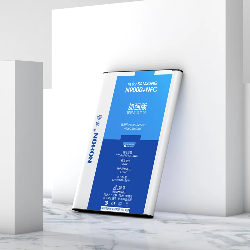 Оригинальный nohon Аккумулятор для samsung Galaxy Note 3 Note3 N9000 N9005 N9006 Batarya с NFC 3200 мАч Замена