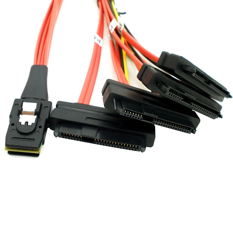 Mini SAS 36P до 4x SFF-8482 разъемы с 4P кабель питания 1 м HSJ-19