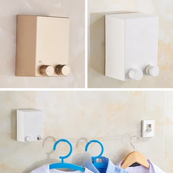 

Invisible Clothesline Retractable Clothes Dryer Hanger Telescopic Stainless Steel String Hanging Clothes Line Bath Drying Rack