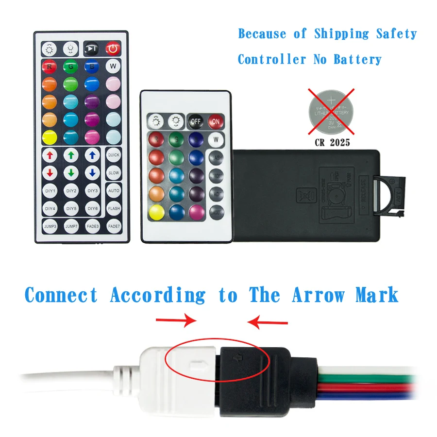 Светодиодная лента 5050 2835 RGB светодиодный светильник полосы Водонепроницаемый 44Key контроллер 12v светодиодный лента Подсветка затемнения Ambi светильник неоновая лампа