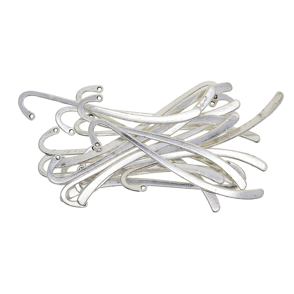20 Pcs Tibetan silver color Beads Flat Bookmark With Bow Diy Making Jewelry 20 Pcs Tibetan silver color Beads Flat Bookmark With Bow Diy Making Jewelry