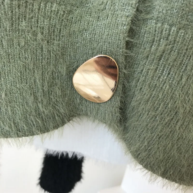Новинка осени, свитер с v-образным вырезом из конского волоса, женский свободный вязаный кардиган, куртка для девушек, Женский мягкий свитер, джемпер