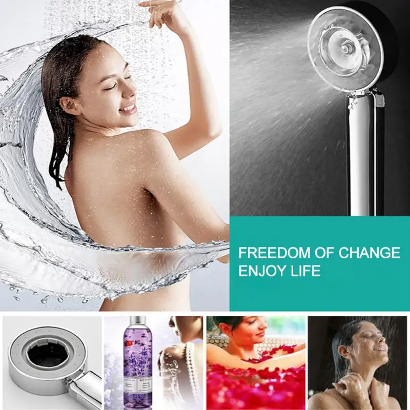 NEW Removable Double-sided Shower Head Water Saving Round ABS Chrome Booster Bath Shower High Pressure Handheld Hand Shower