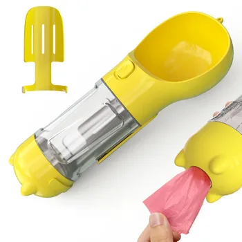 

300ML Pet Dispenser Dog Water Bottle Travel Mug Puppy Cat Drink Bowl Squeeze Feeder With Pet Feces Shovel Trash Bag Storage