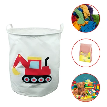 

Waterproof Foldable Laundry Hamper Bucket,Bin Storage Organizer for Toy Collection,Canvas Storage Basket with Stylish Cartoon