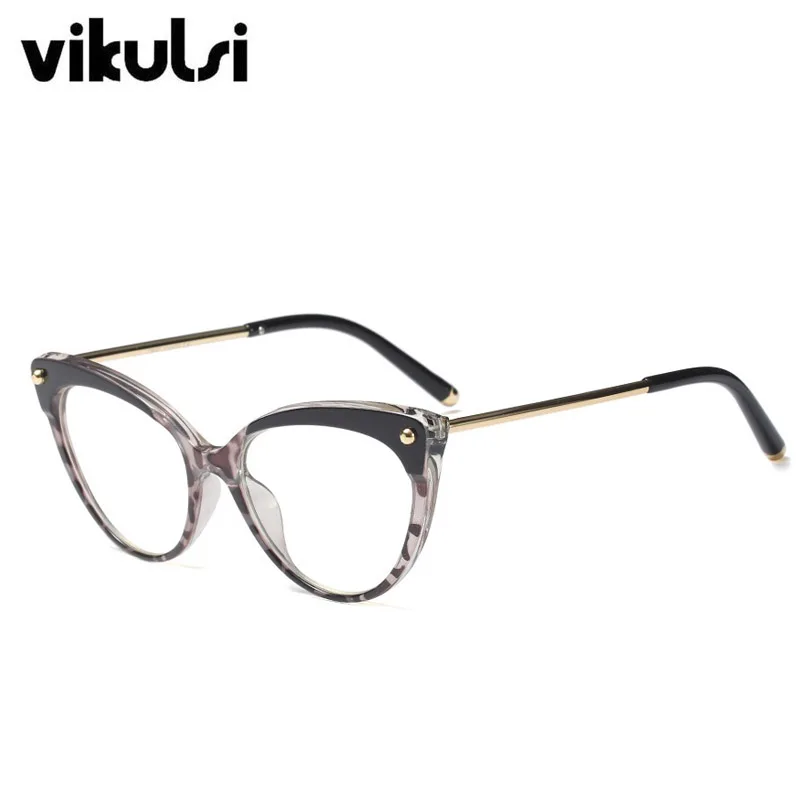 Модные женские TR90 кошачий глаз очки ретро оптические черные цветочные очки оправа фирменный дизайн простые очки оптика Oculos De