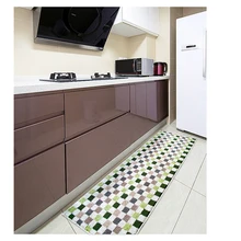 Полипропиленовое волокно плюшевые клетчатый ковер Кухня Гостиная Спальня прямоугольный нескользящий ковер 50x80 см