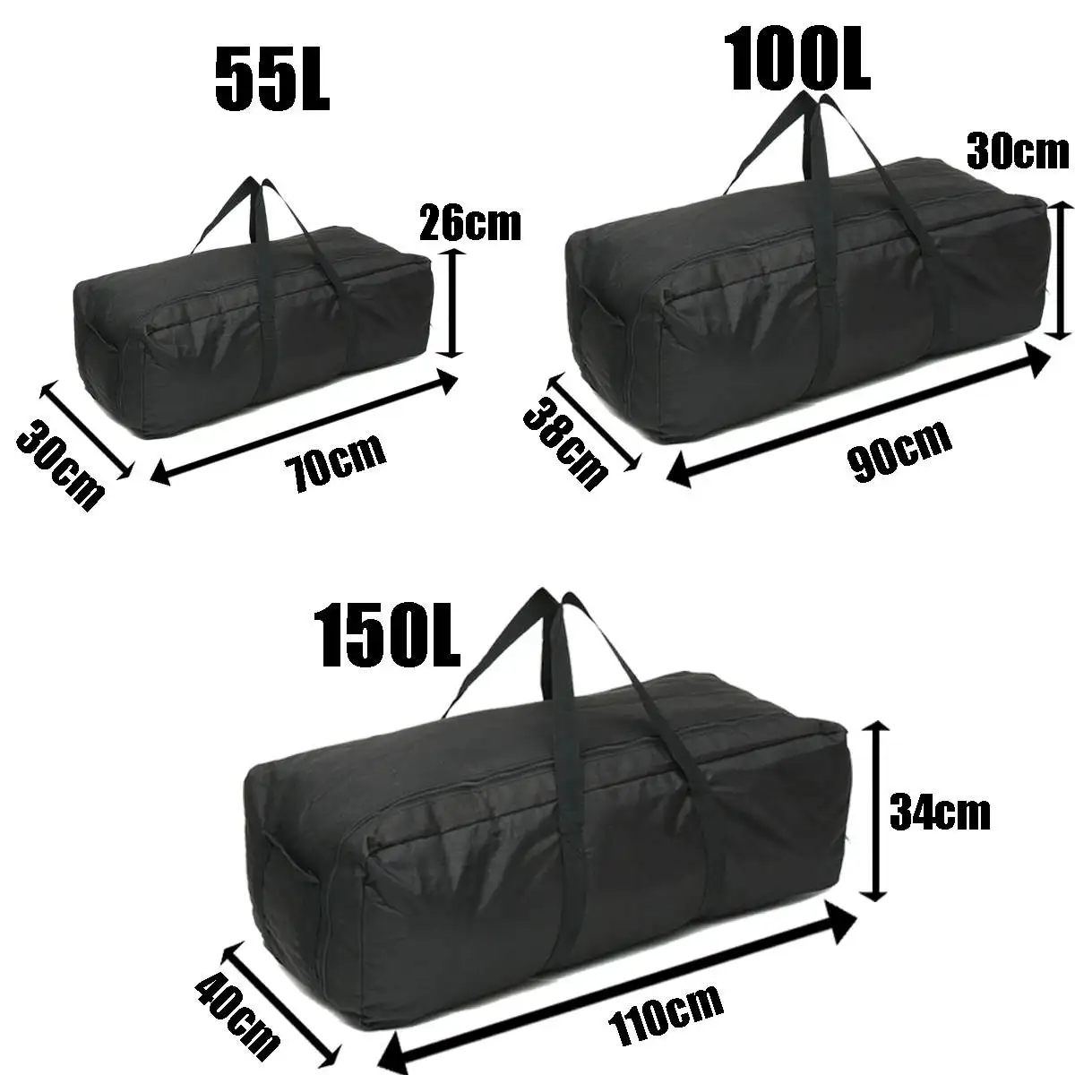 55L 100L 150L Outdoor Travel Duffle Bag Big Picnic Camping Sports Luggage Bag