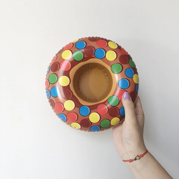 Colorful stone 24 стиля мини надувной фрукт киви форма бассейн напиток держатель для бутылочек плавательная игрушка подставки для бутылка с жидким напитком - Цвет: Colorful stone