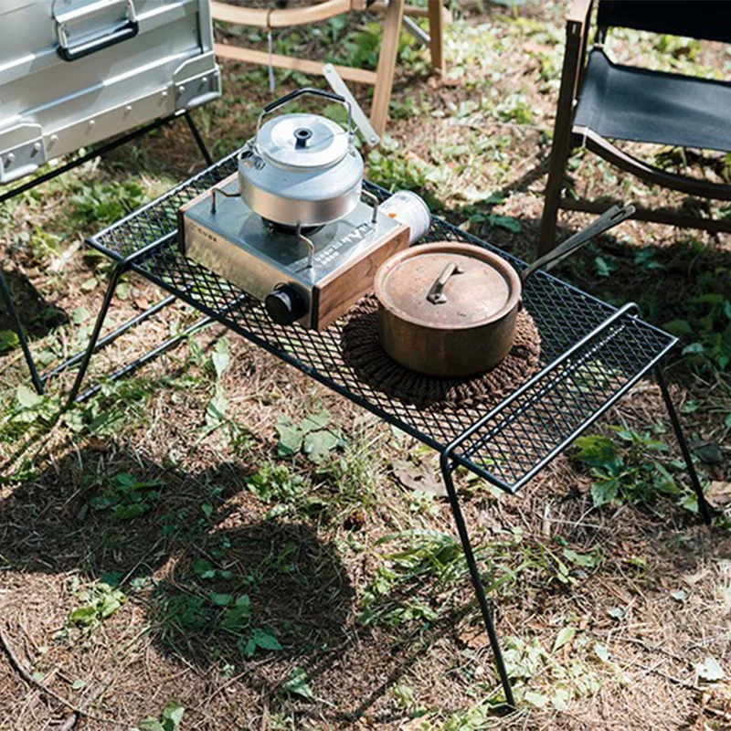 Outdoor Camping Multifunctional Work Iron Folding Picnic Fishing